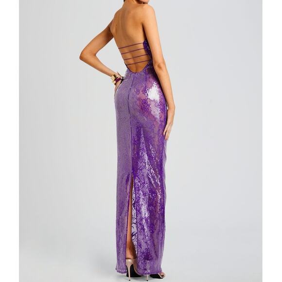 Retrofete Lucia Sequin Lace Dress Size Small - Picture 2 of 7